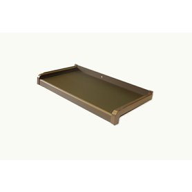 Venkovní parapet z taženého hliníku bronz elox š. 50mm