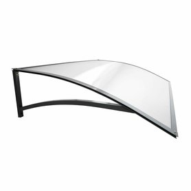 Vchodová stříška ARCO PRO 108x80cm - antracit, výplň polykarbonát