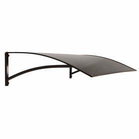 Vchodová stříška ARCO PRO 108x80cm - hnědá, výplň polykarbonát