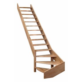 Dřevěné schody Minka Classic Buk 1/4 lomené 85 x 300cm