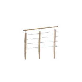 Zábradlí horní rovné Minka Home/Classic - Smrk/nerez