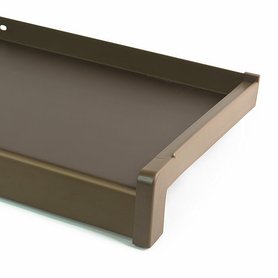 Parapet z taženého hliníku nos 40mm, Elox Bronz