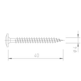 Vrut nerez 4x40 mm TX A2 NOVIK