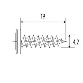 Vrut 4,2x19 mm PH2 pozink - Siding